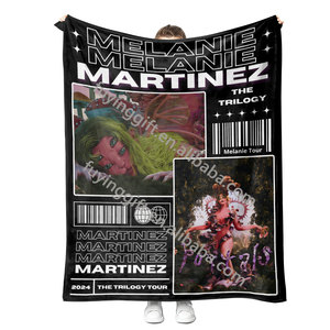 Manta de franela de microfibra supersuave y cómoda de tamaño ultra Melanie Martinez con estampado personalizado de alta calidad - Product Image 6