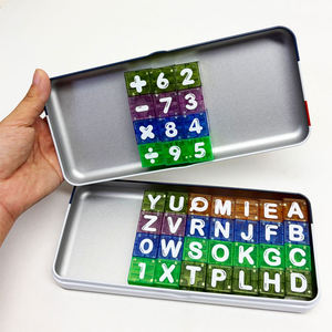Juego de 40 Bloques de Construcción Magnéticos <span class=keywords><strong>Mini</strong></span> para Viaje, Cubos Magnéticos con Letras, Números y Matemáticas, Juguete Educativo para Niños - Product Image 5