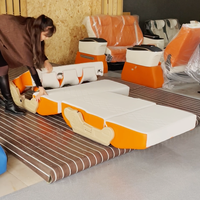 Sièges arrière pliants à 2 volets pour fourgonnette, confortables, triple siège, en cuir microfibre, design luxueux, imperméables, pour modification de camping-car