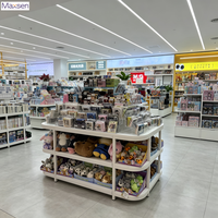 Étagère d'exposition multi-niveaux réglable pour papeterie, cadeaux, jouets et librairies