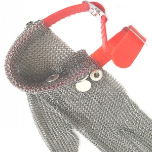 Guanti da Lavoro Protettivi in Acciaio Inox a Tre <span class=keywords><strong>Dita</strong></span> Anti-Taglio per Indumenti - Product Image 6
