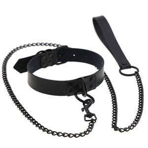 Scatola personalizzata gratuita-abbigliamento Bdsm Fetish Bondage schiavo collare sessuale al guinzaglio catena in acciaio limita la catena del cane per punire i colletti del collo giocattoli sessuali - Product Image 6