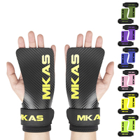 Poignées de Cross-Training Professionnelles MKAS en Fibre de Carbone à Motif Tapis de Paille pour Équipement de Gymnastique, Fitness et Entraînement de Force