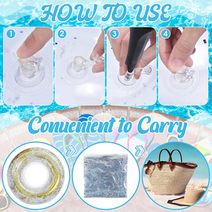 ห่วงยางว่ายน้ำใสแบบเป่าลมทรงกลมทำจาก PVC สำหรับใช้ในสระน้ำ เหมาะสำหรับทุกเพศ - Product Image 5
