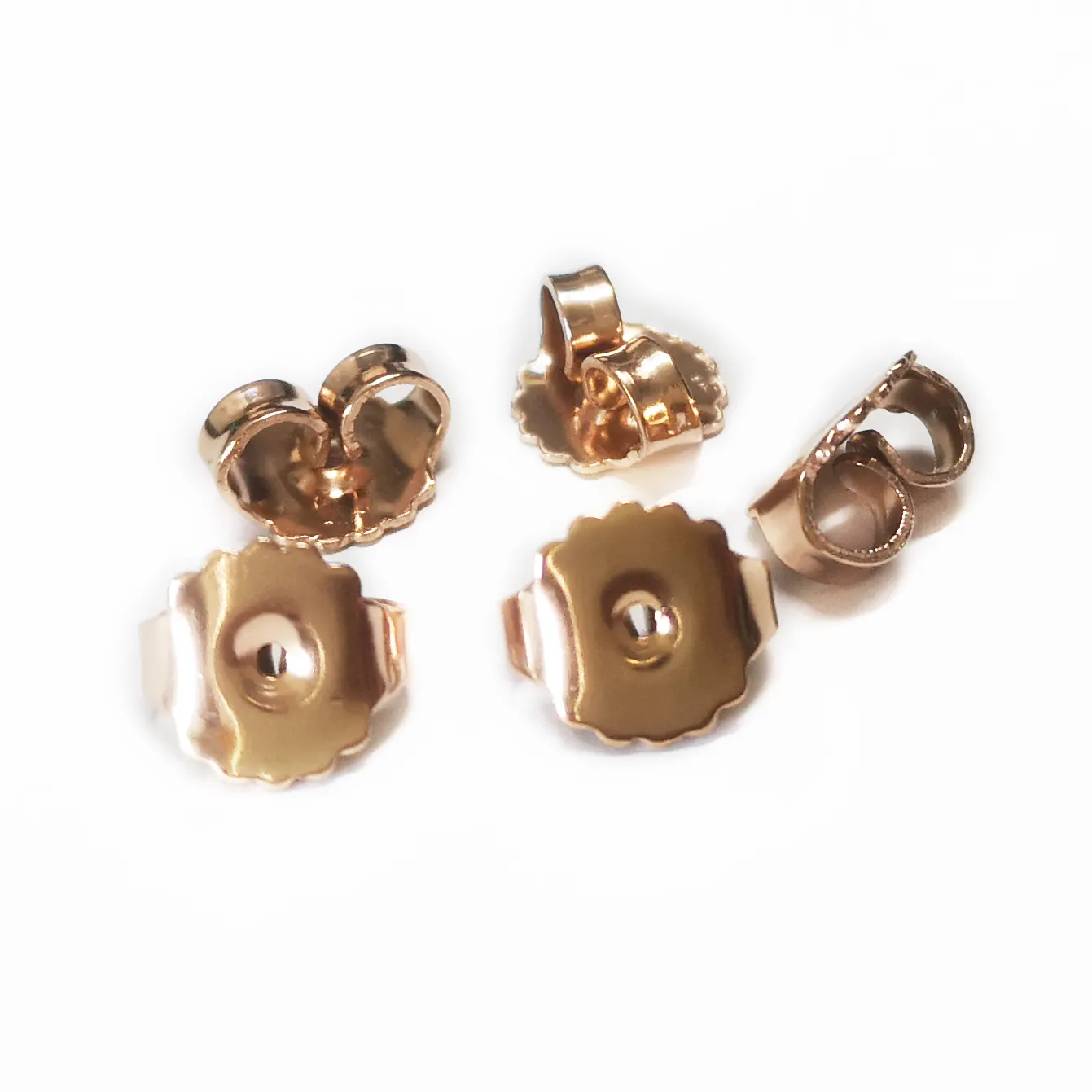 Accessoires de bijoux étanches Boucles d'oreilles en acier inoxydable Boucle d'oreille Dos Tôle Poussoirs à vide