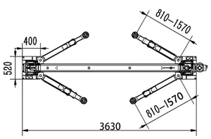 แขนรองรับ3 + 3<span class=keywords><strong>ขั้น</strong></span>ของแมมมอธพร้อมอุปกรณ์ป้องกันนิ้วเท้าชิ้นส่วนรถยนต์สำหรับ<span class=keywords><strong>การ</strong></span>ขับเคลื่อนสองตำแหน่งตำแหน่งที่มีประสิทธิภาพความจุ4T - Product Image 2