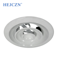 Diffuseur d'air rond en plastique moderne et durable pour la distribution d'air de retour en intérieur avec registre papillon