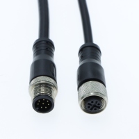 Connecteur d'aviation circulaire M12 à 4 broches, étanche IP67, PUR, pour système de contrôle d'automatisation de convoyeur
