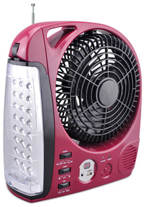 Teyoza Xách Tay Pin Có Thể Sạc Lại USB Mini Quạt Hộp Điện Năng Lượng Mặt Trời Fan Hâm Mộ Với Đài Phát Thanh & <span class=keywords><strong>LED</strong></span> Ánh Sáng - Product Image 6