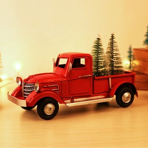 Camión <span class=keywords><strong>de</strong></span> Metal Rojo Navideño Vintage con Decoración <span class=keywords><strong>de</strong></span> Árbol <span class=keywords><strong>de</strong></span> Navidad, Artesanía Metálica Navideña, <span class=keywords><strong>Juguete</strong></span> Infantil - Product Image 6