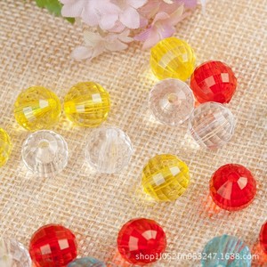 Transparent Earth Beads 96 Facets <b>Acrylic</b> Round Loose Beads For Jewelry Making DIY Handmade Beading Material Wholesale - Product Image 3
