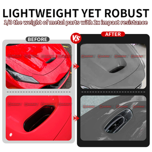 ช่องระบายอากาศฝากระโปรงหน้าคาร์บอนไฟเบอร์แห้งแบบ OEM สำหรับ Ferrari F8 รุ่นทดแทน ช่องลมเข้าฝากระโปรง ลดราคาพิเศษ - Product Image 2