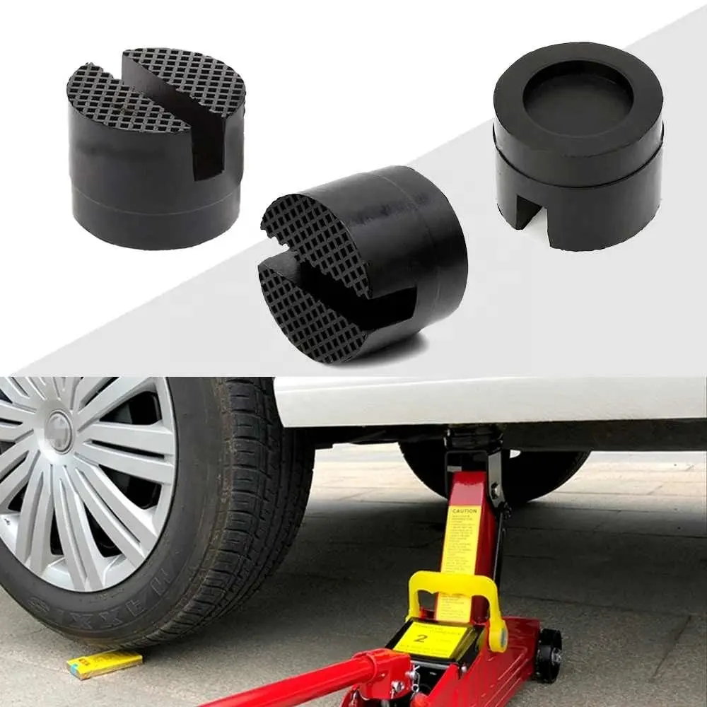 Car Jack Rubber Pad Set Slotted Jack Stand Pad for Car Lift Floor Slotted Frame Protector Adapter Jacking Tool Car Repair Tool