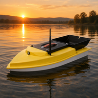 Bateau de pêche télécommandé S90 GPS avec sondeur, retour automatique, multifonctionnel, en ABS, portée 500-600m, vitesse 8.0mph