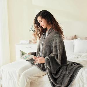 Custom Travel Airplane Bag Nap Shawl Cover Blanket with Buckle Flannel Foldable Casual Double-sided Fleece Storage Blan Blanket - Product Image 6