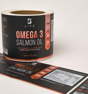 Hot bán tùy chỉnh tự dính không thấm nước Matt cán UV tại chỗ sáng bạc Bopp sức Khỏe Bổ sung nhãn cuộn nhãn - Product Image 5