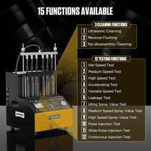 AUTOOL CT500 Nettoyeur et testeur d'injecteurs GDI EFI SFI haute efficacité, meilleure machine de nettoyage d'injecteurs essence AUTOOL CT500 - Product Image 3