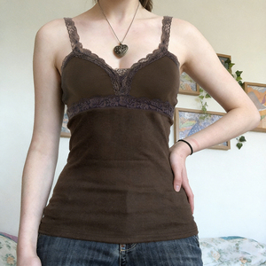 Camisola Sexy de Verano para Mujer, Estilo Y2K, con Encaje y Parches, Corte Ajustado, Venta al Por Mayor - Product Image 2