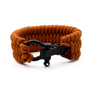 Manille de camping en acier inoxydable de qualité supérieure réglable 550 Firecraft Paracord Fashion Bracelet pour l'extérieur - Product Image 4