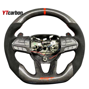 Volant en fibre de carbone véritable personnalisé YTcarbon pour Grand Cherokee Charger Challenger <span class=keywords><strong>Durango</strong></span> Chrysler 300 SRT <span class=keywords><strong>SRT8</strong></span> Trackhawk - Product Image 1