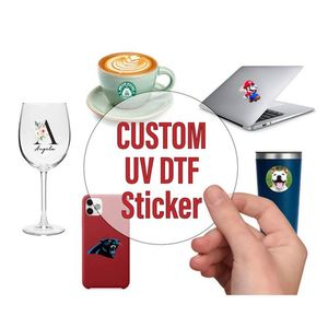 Etiquetas Adhesivas Permanentes Lavables e Impermeables para Botellas y Frascos con Logotipo Personalizado, Adhesivos 3D UV DTF para Lavado a Mano - Product Image 2