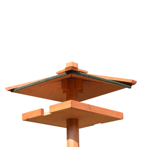 Weather-Resistant Outdoor Wooden <strong>Bird</strong> Feeder House with Stand for Gardens - Product Image 3