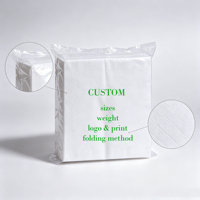 Serviettes de table jetables de luxe en papier de pâte de bois vierge douce certifiées FSC, avec logo personnalisé, pour la restauration fine