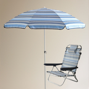 Nouvelle Arrivée - Parasols <span class=keywords><strong>de</strong></span> Plage Rayés OEM avec Chaise, Réglables et Inclinables, Imperméables <span class=keywords><strong>pour</strong></span> Pique-nique en Extérieur - Product Image 1