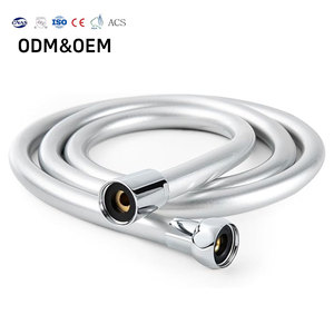 Tubería de ducha de PVC plateada al por mayor para el hogar, cabezal de ducha tipo lluvia, tubería de ducha engrosada a prueba de explosiones - Product Image 1