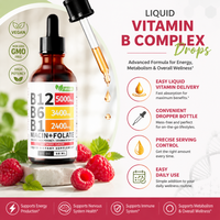 Capsules et gouttes liquides de complexe de vitamines B pour adultes, très vendues, pour l'immunité, l'énergie et le métabolisme, avec B1, B12, B6, sous forme de comprimés