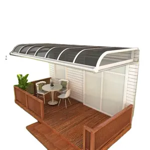 Calandre Durable en alliage d'aluminium, panneau acrylique, de balcon, de terrasse, canopée de porte