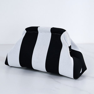 Borse Clutch Intrecciate con Fiocco a Nastro di Tendenza, Borse Cosmetiche da <span class=keywords><strong>Donna</strong></span>, Borse da Spiaggia Estive Lavorate a Maglia, Pochette da Sera <span class=keywords><strong>in</strong></span> Maglia - Product Image 5