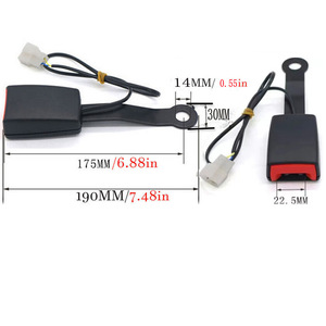 Boucle de ceinture de sécurité SQ19 avec base en fil métallique et connecteur pour système d'alerte de ceinture de sécurité automobile - Product Image 3