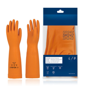 مبطنة بالنيلون البرتقالي بالجملة-حماية البناء الثقيلة من المطاط الطبيعي المقاوم للمواد الغذائية - Product Image 2