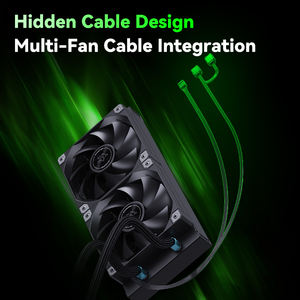 مبرد معالج سائل SNOWMAN بحجم 240 مم، مروحة صندوق الحاسب، وصل حديثاً، تبريد مائي للحاسوب الشخصي مع شاشة عرض LCD رقمية، مبرد AIO بدون إضاءة LED - Product Image 5