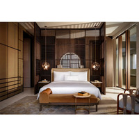 Ensemble de mobilier de chambre d'hôtel 5 étoiles SHIYI, style Zen en bois, pour chambre d'hôtes, projet sur mesure, usine de mobilier