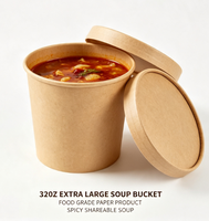 Bol à soupe en papier kraft à paroi simple, jetable et recyclable, personnalisé, pour restaurant, fournisseur en gros, directement de l'usine