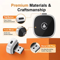 Adaptateur CarPlay sans fil d'usine CE RoHS, clé USB avec bouton de réinitialisation, WiFi6, Bluetooth 5.4 pour iPhone iOS 10 et versions ultérieures, Auto