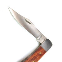 Couteau pliant de survie OEM directement de l'usine, lame en acier inoxydable, facile à transporter, pour le camping en plein air, manche en bois, utilitaire, marque HEYI