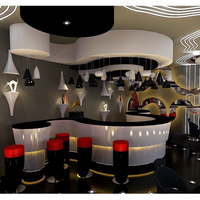 Comptoir de Bar intérieur personnalisé Design fantastique LED Surface solide comptoir de Bar de réception Portable
