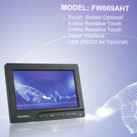 Monitor de Pantalla Táctil LCD TFT Industrial FEELWORLD FW669AHT de 7 Pulgadas 800x480 con Entradas de Video y Audio HDMI VGA, Directo de Fábrica OEM