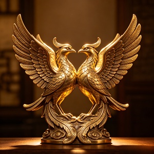 BZY Anpassbare Geburtstags- und Feiertagsgeschenke, Alltägliche Heim- und Bürodekoration, Shan Hai Jing Serie Kupfer <span class=keywords><strong>Biyin</strong></span> Vogel-Ornament - Product Image 1