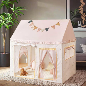 Tienda de campaña plegable Princess Castle para niñas, <span class=keywords><strong>tela</strong></span> de poliéster para uso interior/exterior, juguete suave para niños - Product Image 5