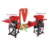 Broyeur à marteaux pour foin/herbe humide Broyeur à grains de paille Fourrage de foin Coupe-paille avec collecteur de poussière