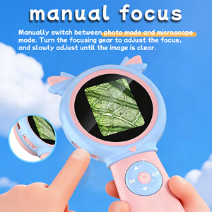 กล้องจุลทรรศน์พกพาขนาดเล็กแบบใหม่ ปี 2026 พร้อมหน้าจอและกล้อง สำหรับเด็ก ของเล่นวิทยาศาสตร์เพื่อการศึกษา สำหรับเป็นของขวัญวันคริสต์มาสและวันเกิด - Product Image 3