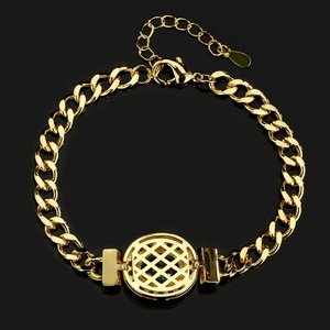 Fashion Jewelry Eco-friendly <b>Copper</b> Gold Plated 8*10MM Multicolor Zircon Fashion Chain Link Bracelet Women for Daily Wear - Product Image 6