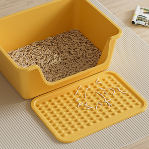 Bac à litière extra-large pour chat - Semi-fermé, ouvert, respirant, anti-odeur, anti-éclaboussures, accessoire pour animaux de compagnie - Product Image 5
