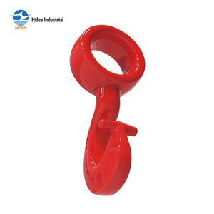 Gancho <span class=keywords><strong>de</strong></span> Acero Forjado G80 con Ojo Giratorio y Recubrimiento en Polvo Rojo <span class=keywords><strong>de</strong></span> Alta Resistencia para Almacenamiento, Amarre, Remolque y Elevación <span class=keywords><strong>de</strong></span> HIDEA, <span class=keywords><strong>de</strong></span> 2t a 21.2t - Product Image 1