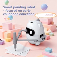 Machine à peindre robotique intelligente rechargeable pour enfants avec fonction de peinture par carte, jouet musical, jeu parent-enfant