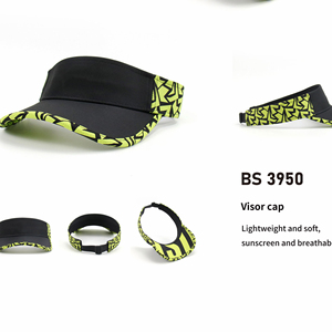 Vente en gros de casquettes de couleur unie logo brodé avec contraste de couleur chinée chapeau de visière de protection solaire pour sports de plein air - Product Image 2